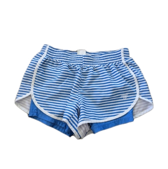 Varsity Pants - Varsity Spirit Cheer Shorts Size Small Striped Blue White